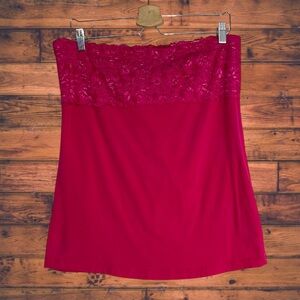 5 for $25🔥Active Basic Sleeveless Hot Pink Lace Top 3XL